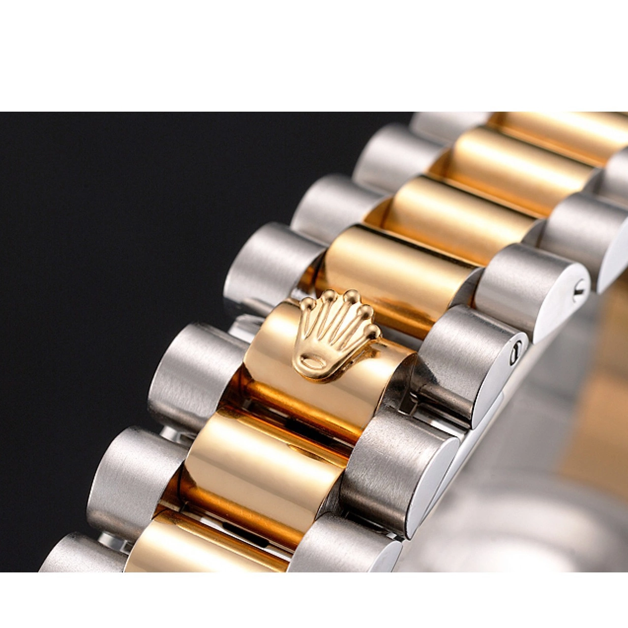 Good copy rolex watches Tone Steel Case Rolex Gold Dial Two Datejust Stainless Bracelet Bezel Swiss Black 0819